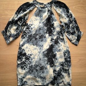 EUC size 6 Shakuhachi silk cutout dress